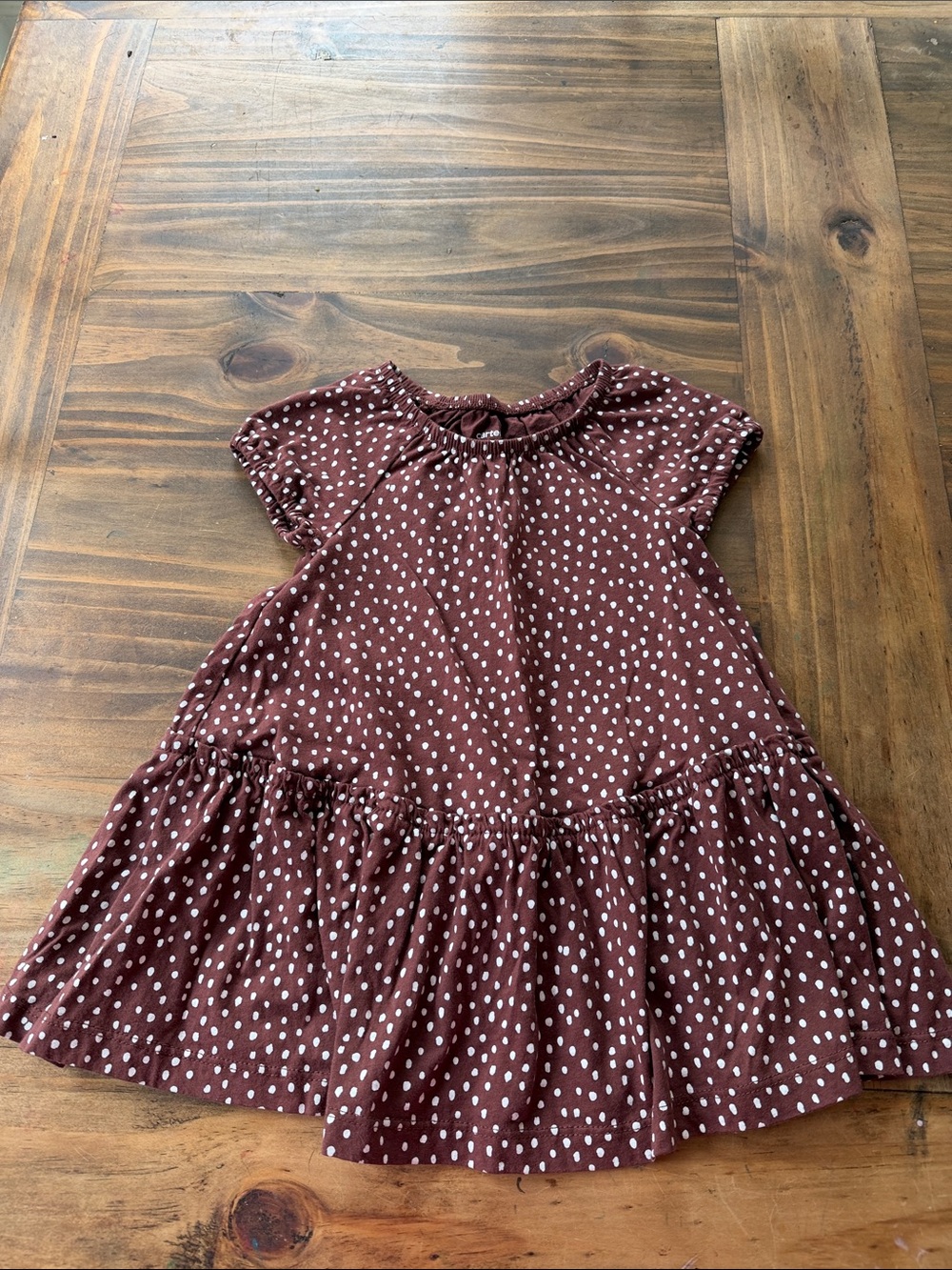 Kids Polka Dot Brown Dress